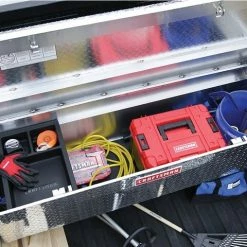 Cheapest ❤️ Buy 🤩 CRAFTSMAN Truck Tool Boxes 71.36-in x 19.57-in x 17.21-in Brite Aluminum Crossover Truck Tool Box ✔️ ⭐ -Outlet Automotive Store 09802823