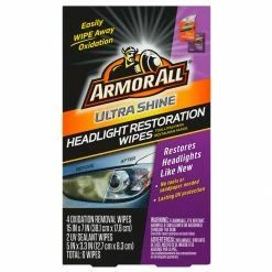 Best Sale 👍 Deals 🛒 Armor All Car Exterior Cleaners Ultra Shine Headlight Restoration Wipes 6-Count Car Exterior Restoration Kit 👏 🤩