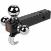Promo 🔥 Best deal ✨ bROK Trailer Hitch Ball Mounts Ball Mount Tri Ball 2-in Shank w/Hook and Chrome Balls 🤩 😀