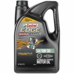 Brand new 🛒 New ⭐ CASTROL Motor Oil & Additives EDGE High Mileage 5W-30 5 Qt 🎁 🔔