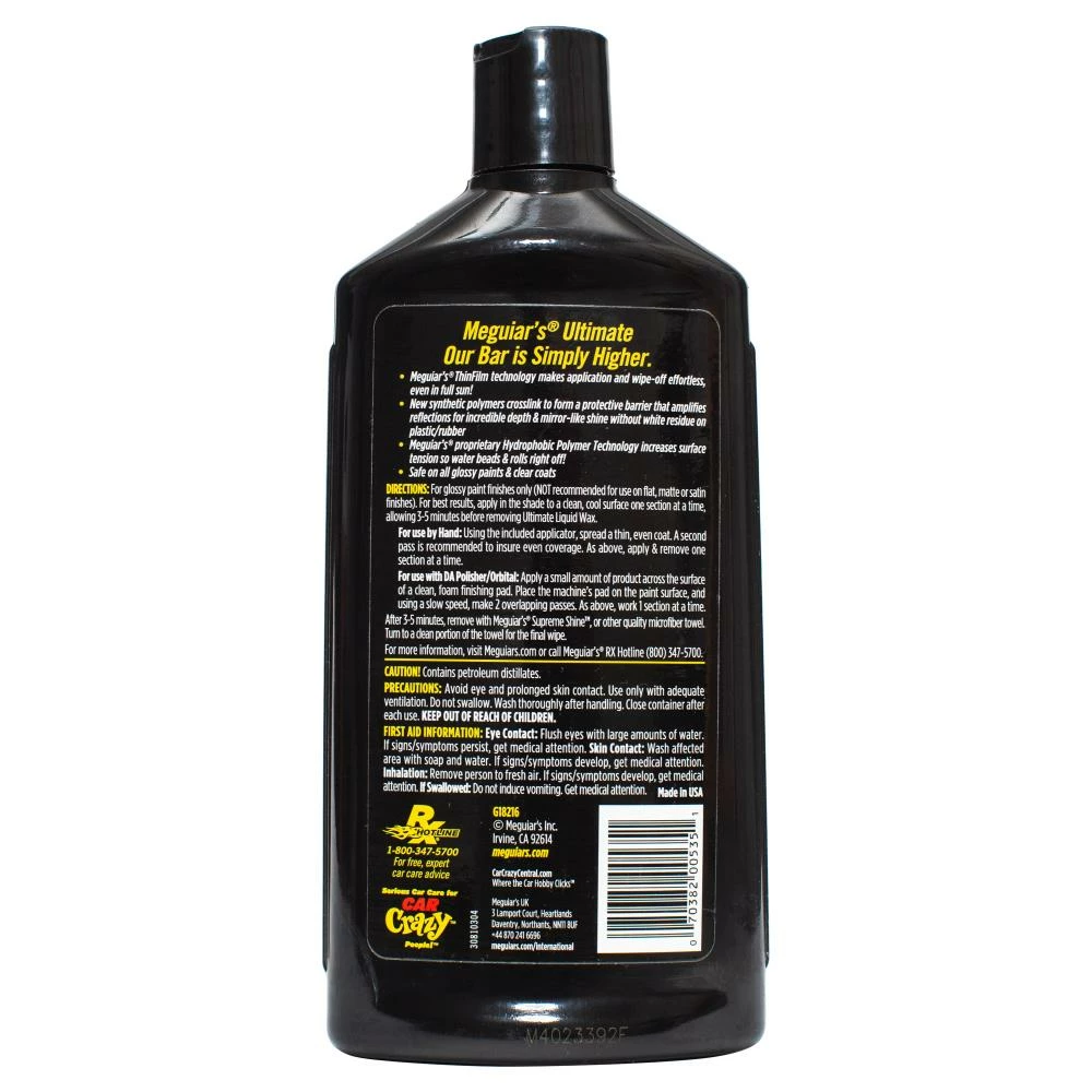 Outlet ๐ฅฐ Best deal ๐ Meguiar's Car Exterior Cleaners Ultimate Liquid Wax, G18216 16-fl oz Car Exterior Wax ๐ ๐ฏ 5 Outlet ๐ฅฐ Best deal ๐ Meguiar's Car Exterior Cleaners Ultimate Liquid Wax, G18216 16-fl oz Car Exterior Wax ๐ ๐ฏ - Image 5