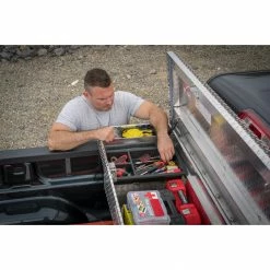 Cheapest ❤️ Buy 🤩 CRAFTSMAN Truck Tool Boxes 71.36-in x 19.57-in x 17.21-in Brite Aluminum Crossover Truck Tool Box ✔️ ⭐ -Outlet Automotive Store 17126590